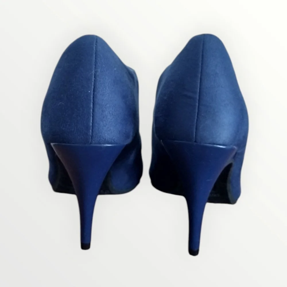 Christian Siriano Women's Blue Peep-Toe Heels Size 6.5